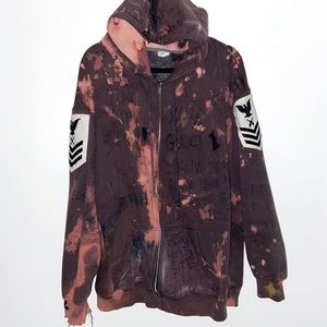 MLcollection 1/1 custom made distressed hoodie L​​​​